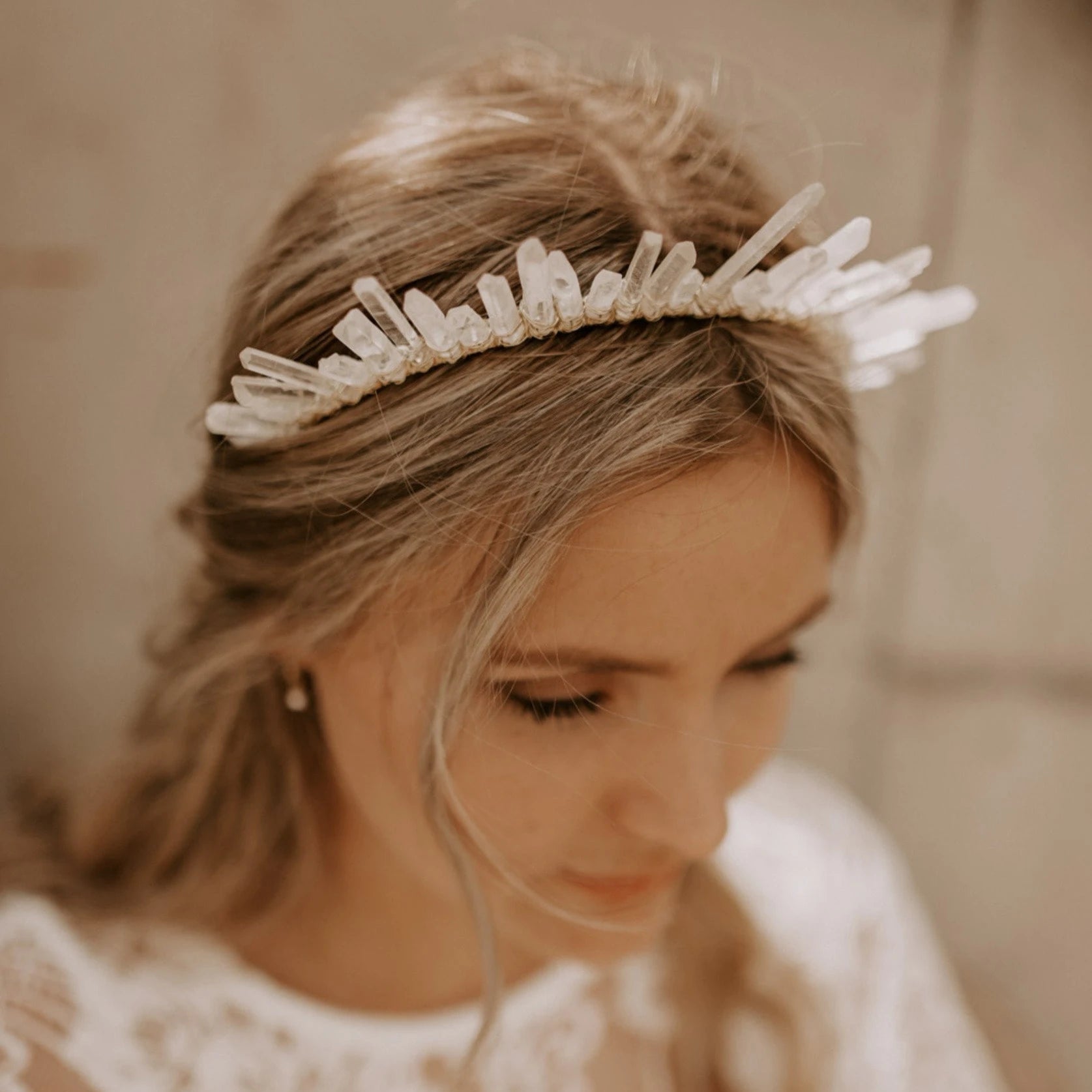 Kristall Kopfschmuck Braut Boho
