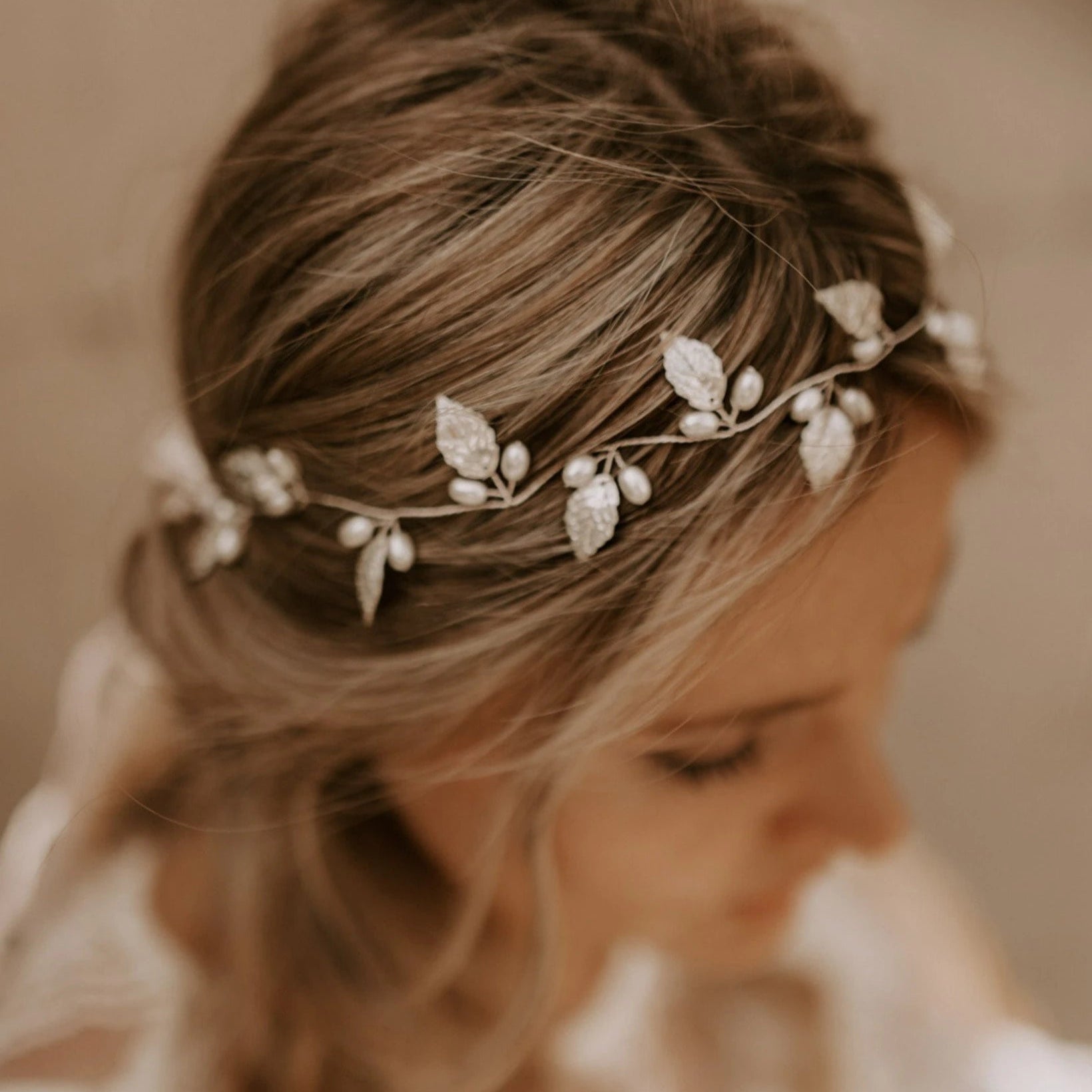 Boho Blätter Kopfschmuck Braut