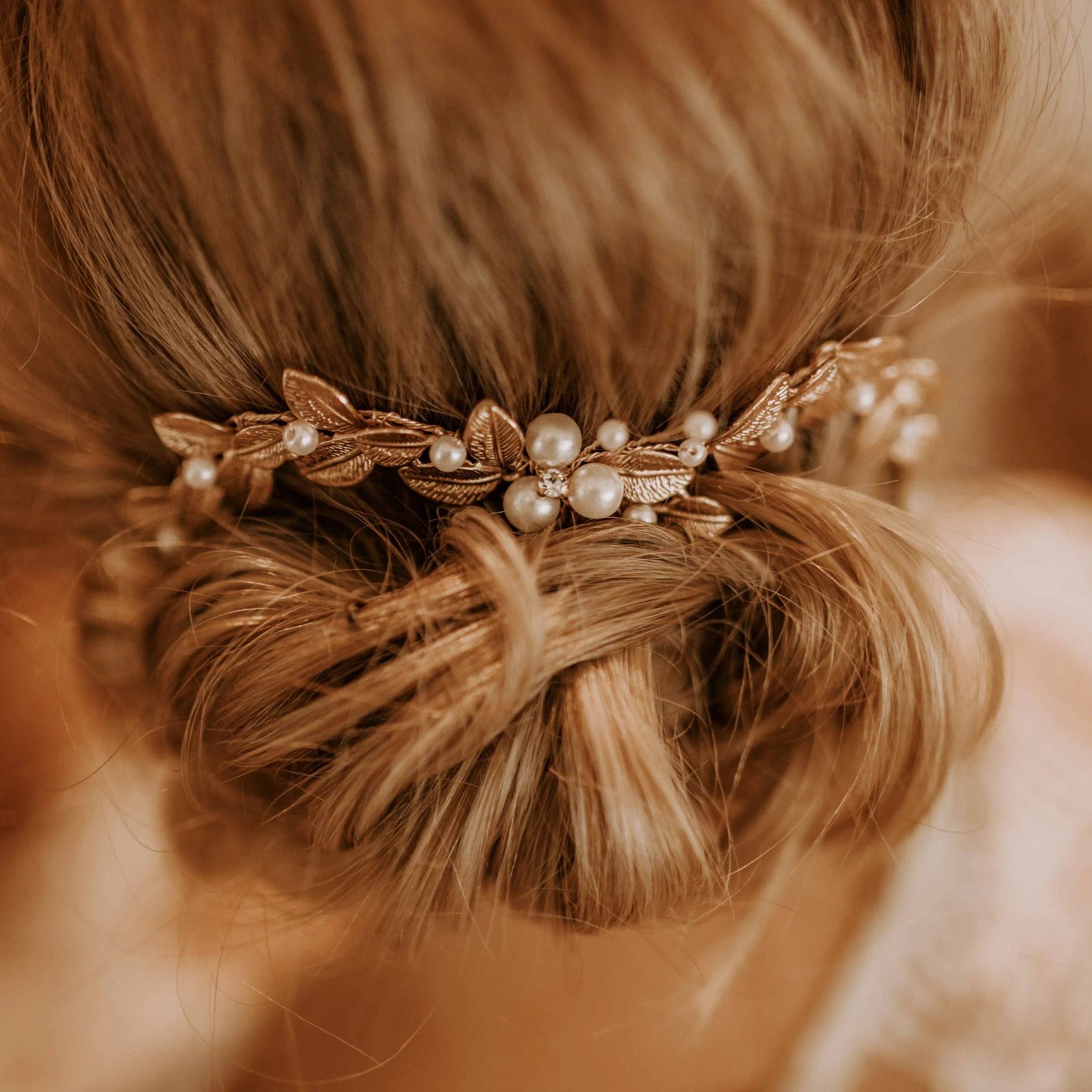 Boho Haarschmuck Gold Braut Hochzeit